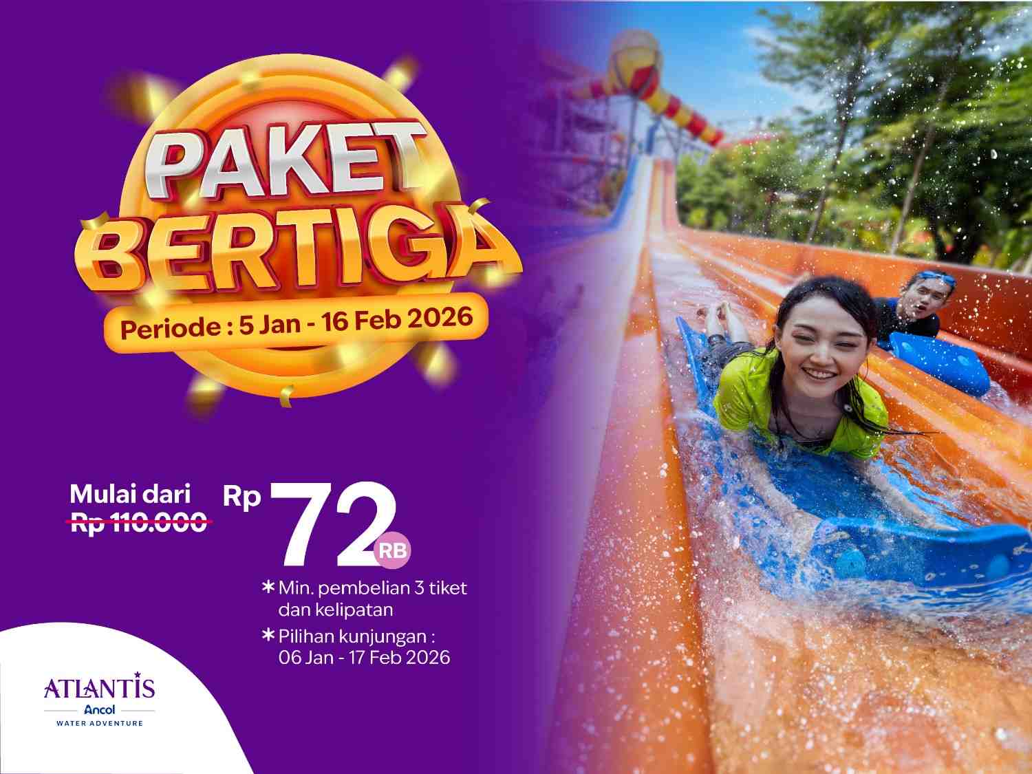 Main Bertiga ke Atlantis HEMAT BANGET, Mulai dari 72rb per orang loh!